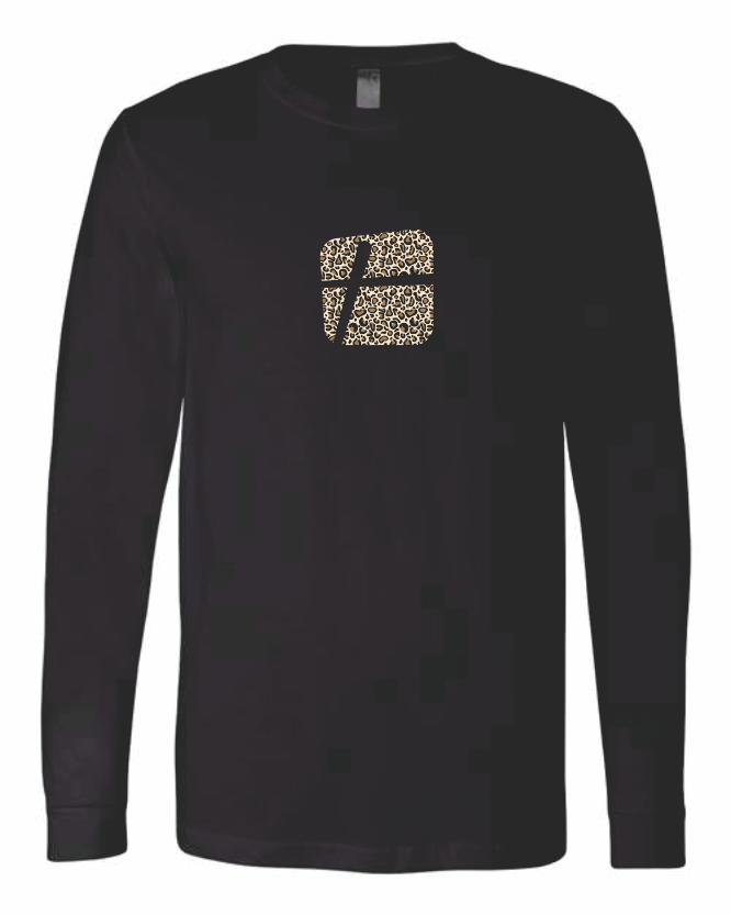 Leopard Berry Black LS Tee
