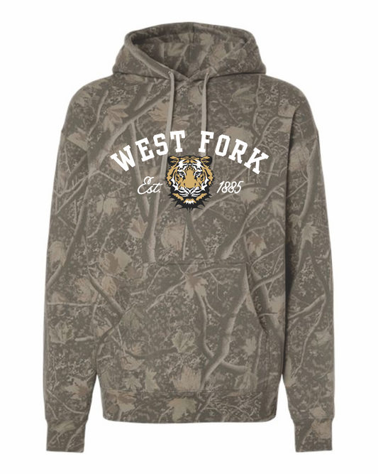 West Fork Tigers Hoodie Vintage Camo