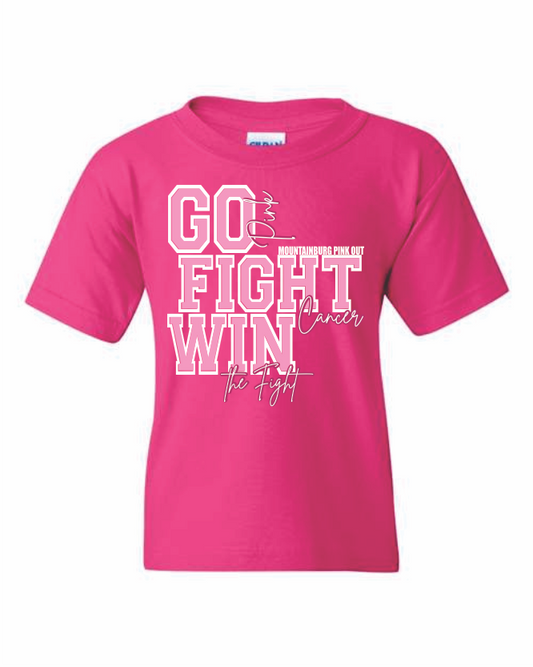 GO FIGHT WIN - Mountainburg Pink Out - Team Dona (YOUTH)
