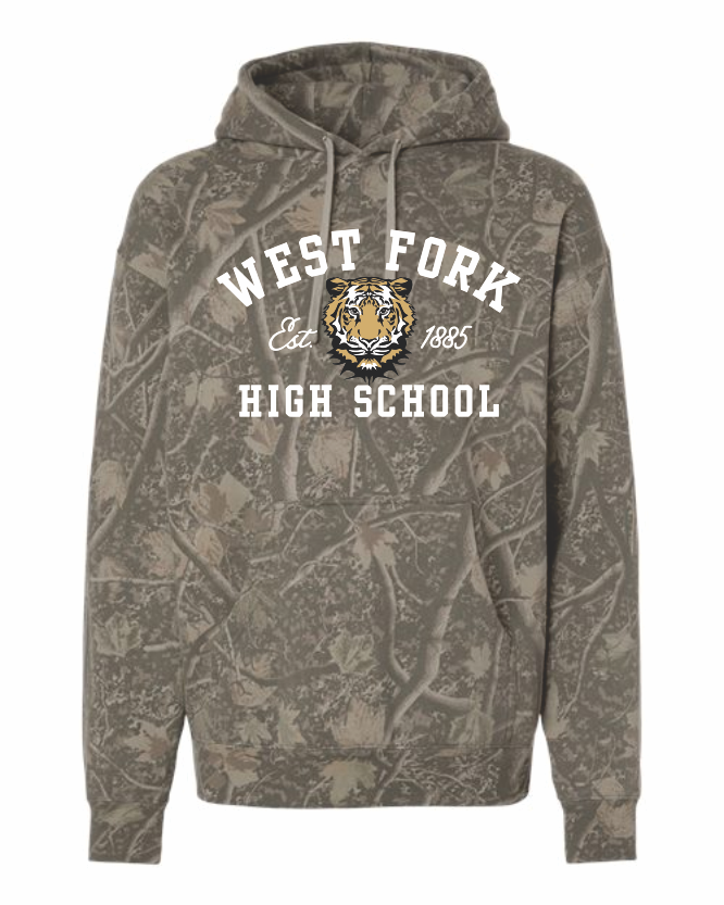 West Fork High School Hoodie - Vintage Camo
